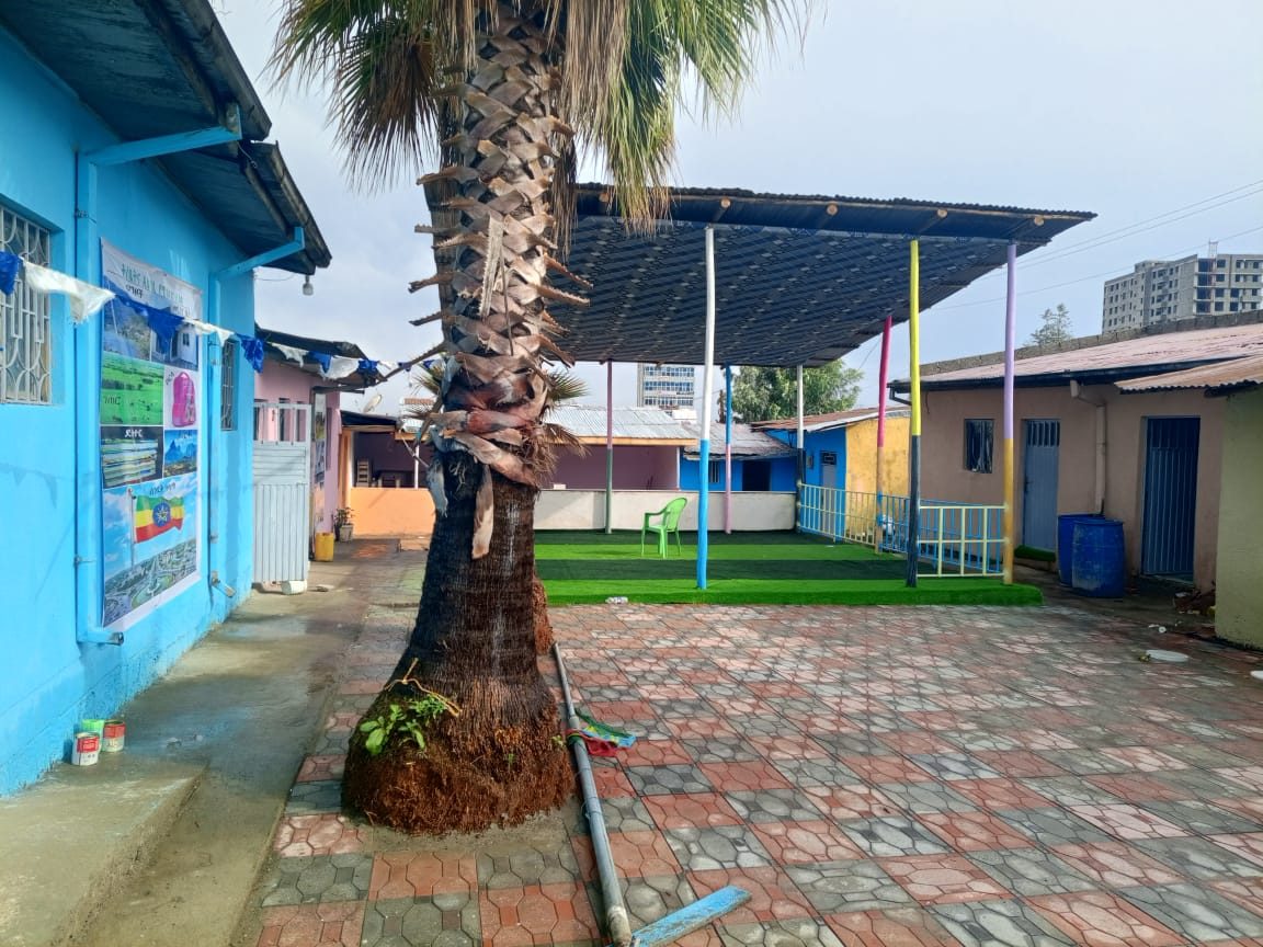 Zagol Academy's new kindergarten campus courtyard and play area